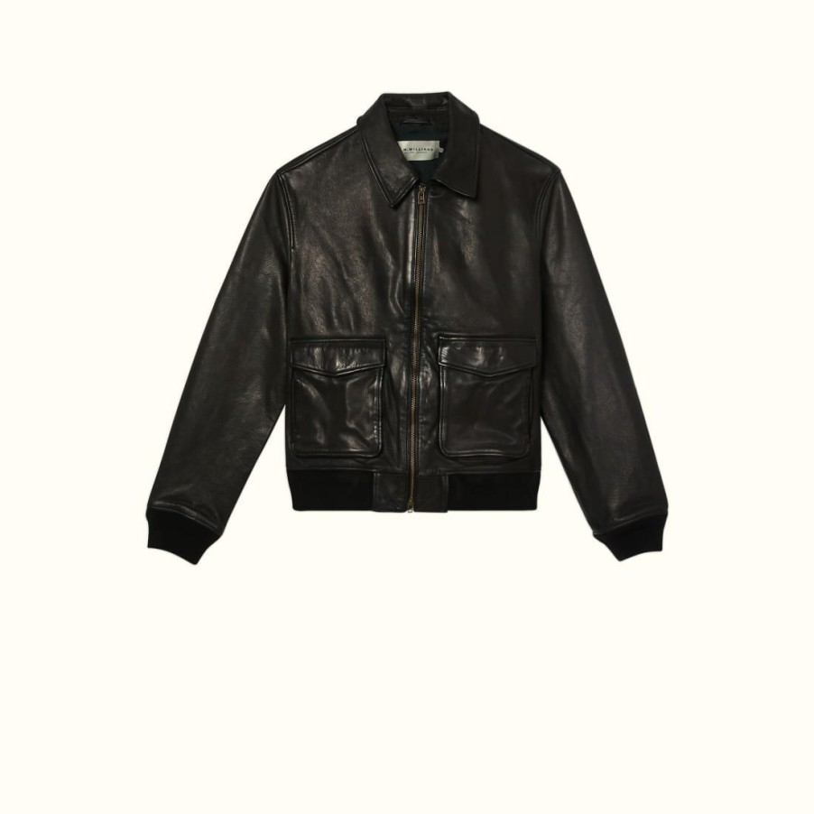 Men R.M. Williams Coats,Jackets And Vests | Byrock Bomber Black ...